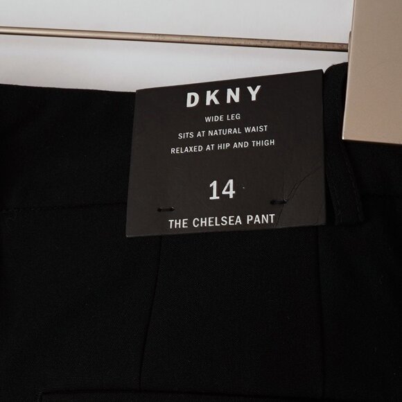 DKNY The Chelsea Pant Wide Leg Black - Size 14 - NWT - Picture 3 of 8